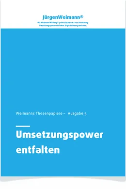 Cover Thesenpapier Ausgabe 5: Umsetzungspower entfalten
